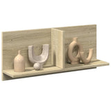 Wandkast 70X16,5X30 Cm Bewerkt Hout Kleurig Sonoma Eiken