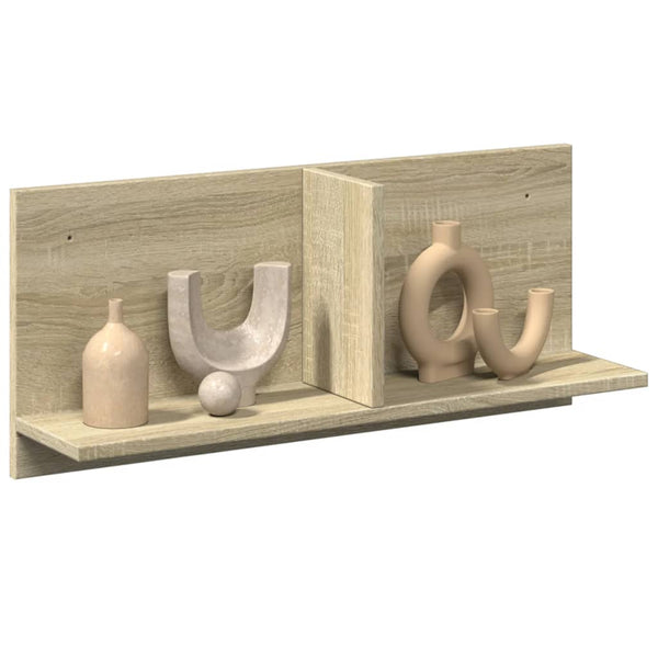 Wandkast 70X16,5X30 Cm Bewerkt Hout Kleurig Sonoma Eiken