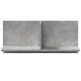 Wandkast 70X16,5X30 Cm Bewerkt Hout Betongrijs
