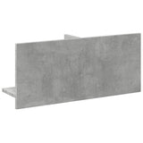 Wandkast 70X16,5X30 Cm Bewerkt Hout Betongrijs
