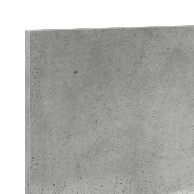 Wandkast 70X16,5X30 Cm Bewerkt Hout Betongrijs