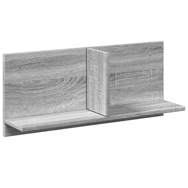 Wandkast 70X16,5X30 Cm Bewerkt Hout Eiken Grijs Sonoma