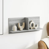 Wandkast 70X16,5X30 Cm Bewerkt Hout Eiken Grijs Sonoma