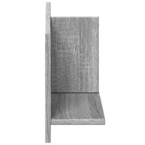 Wandkast 70X16,5X30 Cm Bewerkt Hout Eiken Grijs Sonoma