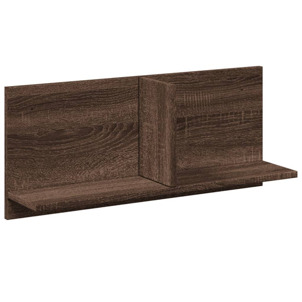 Wandkast 70X16,5X30 Cm Bewerkt Hout Bruin Eikenkleur