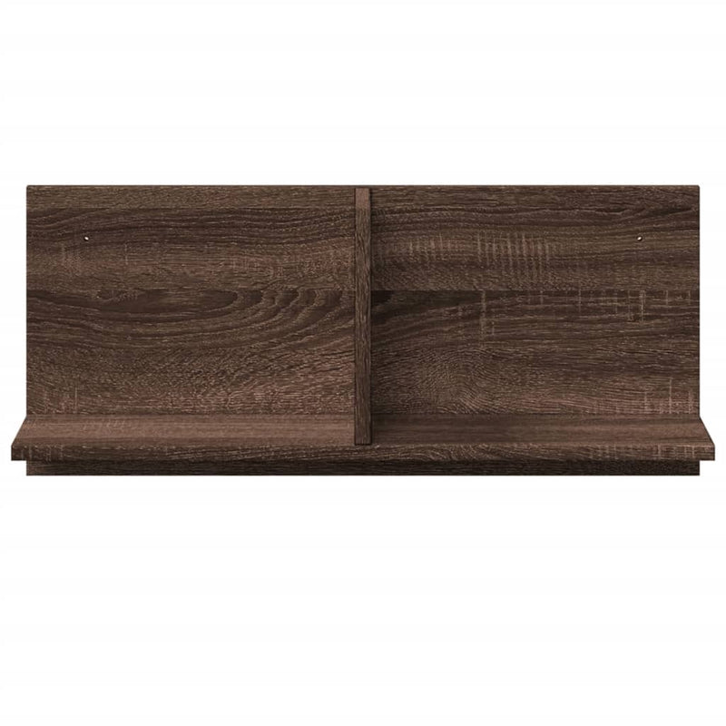 Wandkast 70X16,5X30 Cm Bewerkt Hout Bruin Eikenkleur