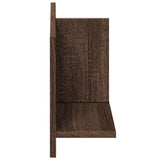 Wandkast 70X16,5X30 Cm Bewerkt Hout Bruin Eikenkleur