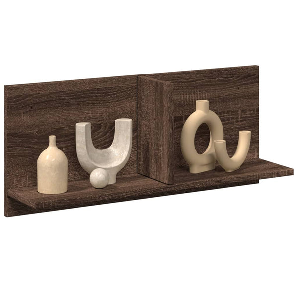 Wandkast 70X16,5X30 Cm Bewerkt Hout Bruin Eikenkleur