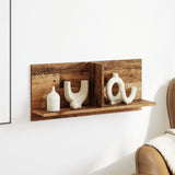 Wandkast 70X16,5X30 Cm Bewerkt Hout Kleurig Oud Hout