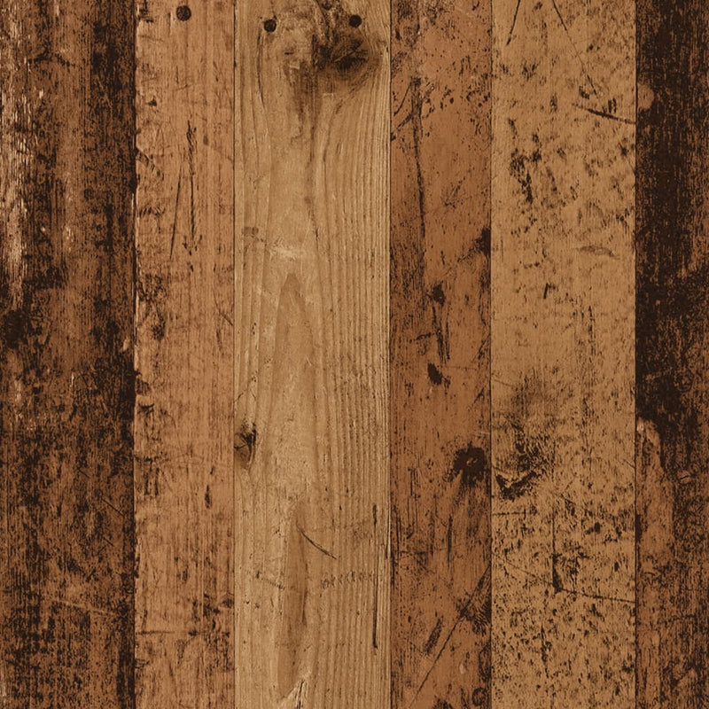 Wandkast 70X16,5X30 Cm Bewerkt Hout Kleurig Oud Hout