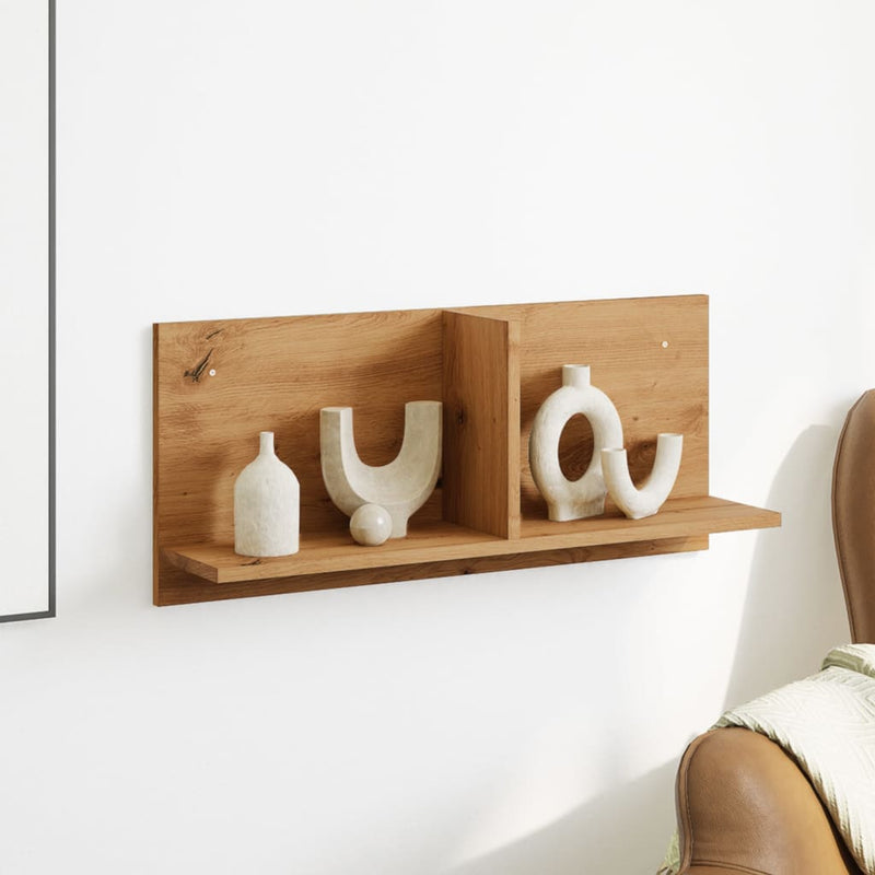 Wandkast 70X16,5X30 Cm Bewerkt Hout Artinsanaal Eikenkleurig Artisanaal Eikenkleurig
