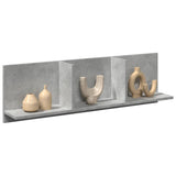 Wandkast 70X16,5X30 Cm Bewerkt Hout Betongrijs