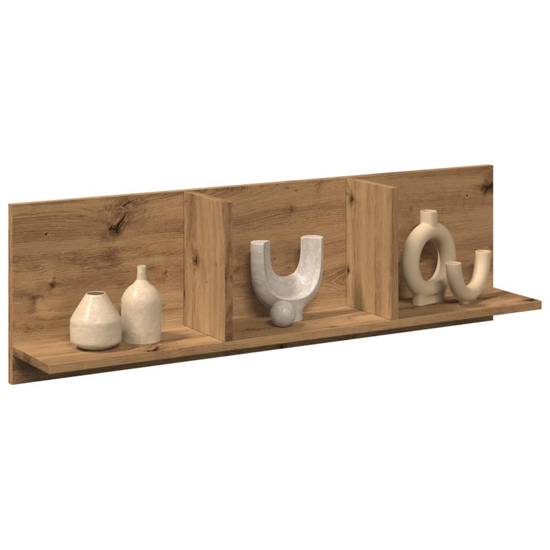 Wandkast 70X16,5X30 Cm Bewerkt Hout Artinsanaal Eikenkleurig Artisanaal Eikenkleurig