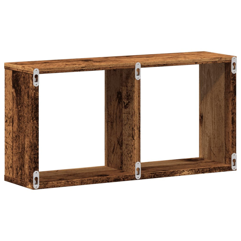 Wandkast Bewerkt Hout Kleurig Oud Hout