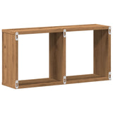 Wandkast Bewerkt Hout Artinsanaal Eikenkleurig Artisanaal Eikenkleurig