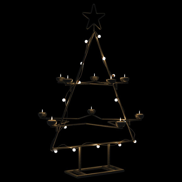 Kerstdecoratie Kerstboom Metaal Zwart Zwart