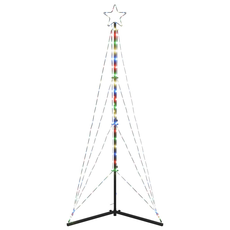 Led-Kerstboom 363 Leds Kleurrijk 182 Cm Multikleur
