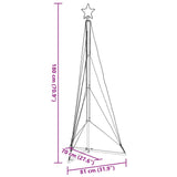 Led-Kerstboom 363 Leds Kleurrijk 182 Cm Multikleur
