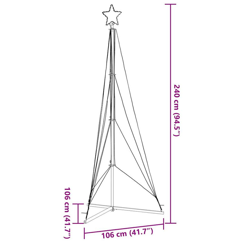Led-Kerstboom 483 Leds Koud Wit Koudwit
