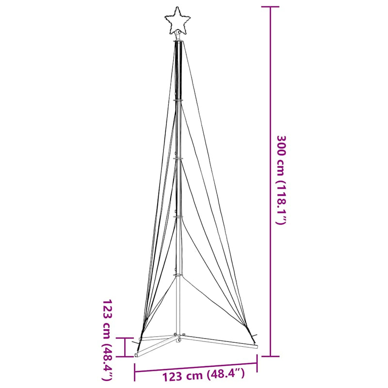 Led-Kerstboom 525 Leds 302 Cm Blauw