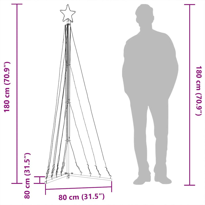 Led-Kerstboom 339 Leds Koud Wit 187 Cm Koudwit