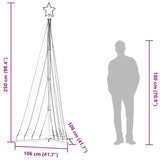Led-Kerstboom 447 Leds 249 Cm Blauw