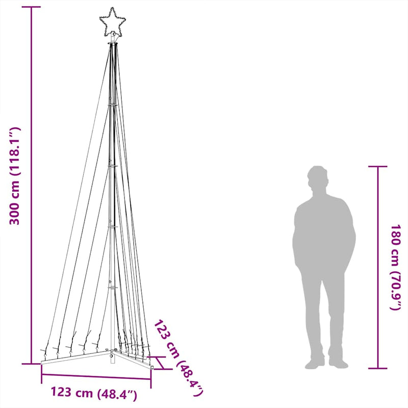 Led-Kerstboom 495 Leds Warm Wit 300,5 Cm Warmwit