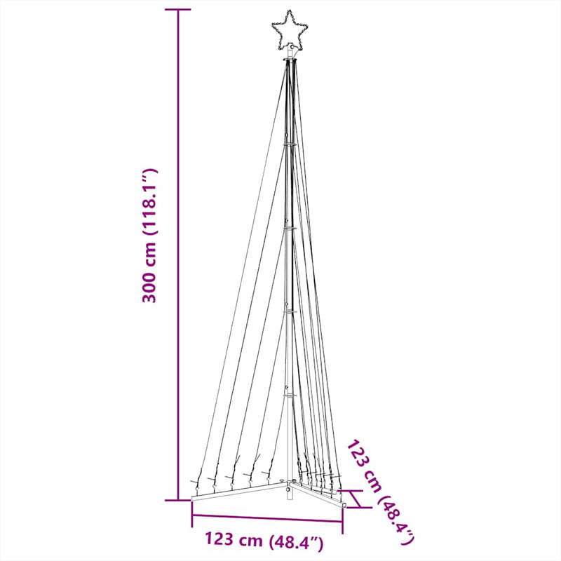 Led-Kerstboom 495 Leds Warm Wit 300,5 Cm Warmwit