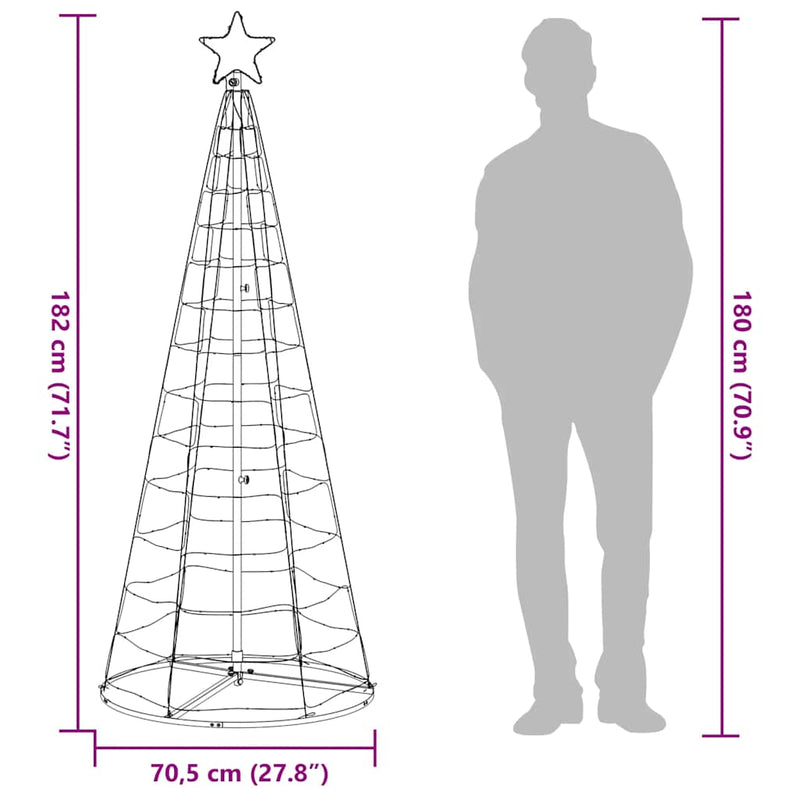 Led-Kerstboom 200 Leds Koud Wit Koudwit