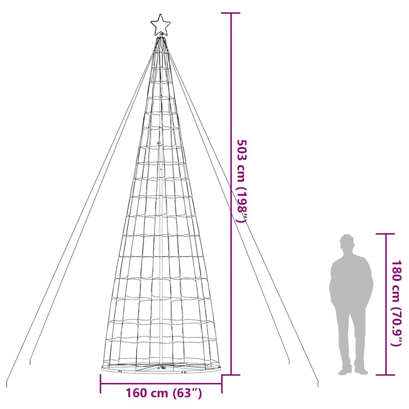 Led-Kerstboom 1534 Leds Warm Wit Warmwit