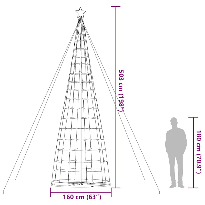 Led-Kerstboom 1534 Leds Blauw