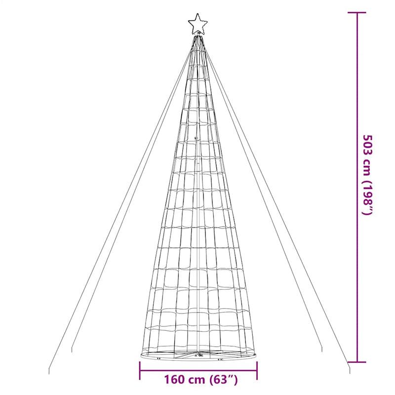 Led-Kerstboom 1534 Leds Blauw