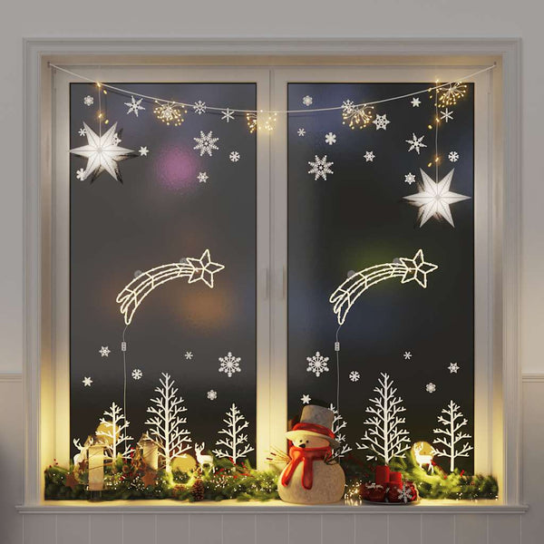 Kerstverlichting Vallende Ster Silhouet 2 St 50 Led's Warm Wit