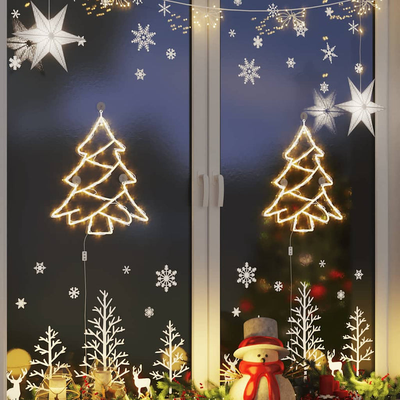 Kerstverlichting Kerstboom Silhouet 2 St 50 Leds Warm Wit