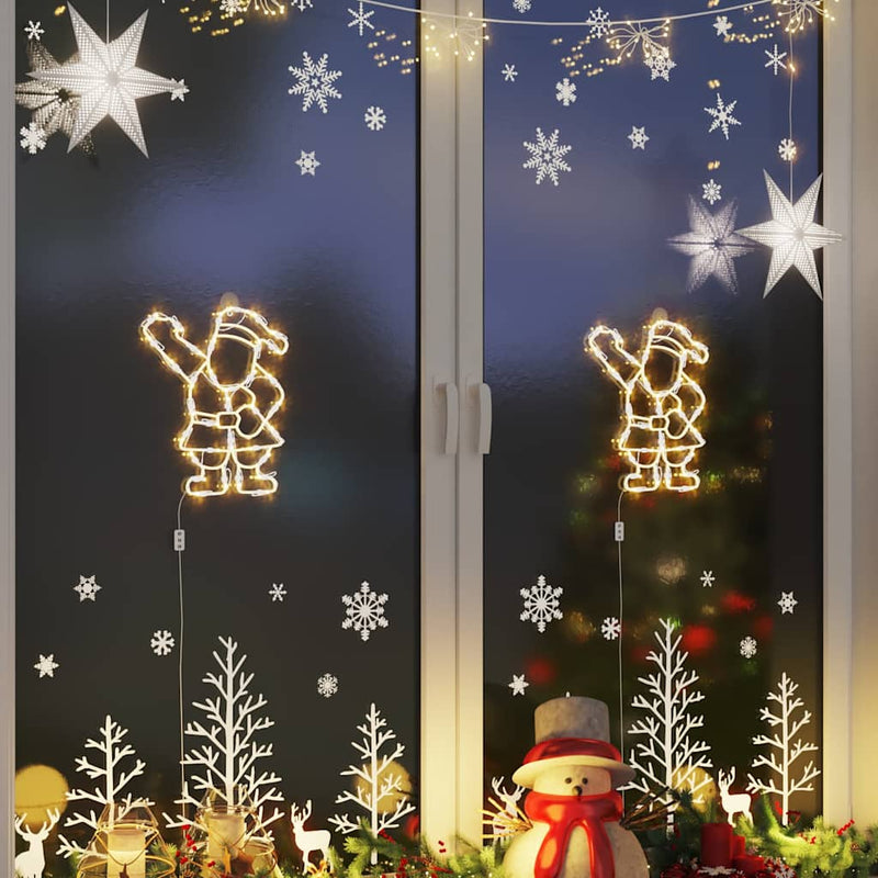 Kerstverlichting Silhouet Van De Kerstman2 St 35 Leds Warm Wit
