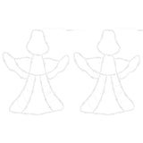 Kerstverlichting Engel Silhouet 2 St 50 Leds Warm Wit