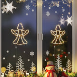 Kerstverlichting Engel Silhouet 2 St 50 Leds Warm Wit