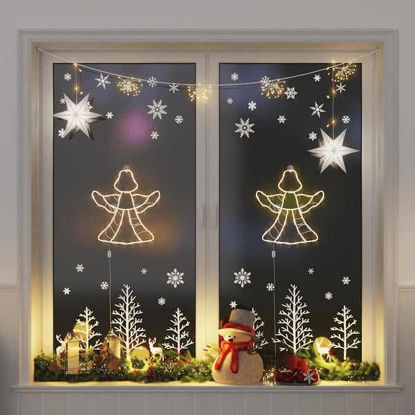 Kerstverlichting Engel Silhouet 2 St 50 Leds Warm Wit