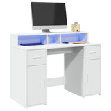 Bureau Met Led-Verlichting Hout Artisanaal Eiken