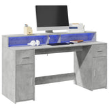 Bureau Met Led-Verlichting Hout Artisanaal Eiken