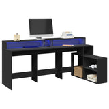 Bureau Met Led-Verlichting 200X104X91 Cm Hout