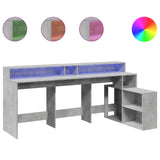 Bureau Met Led-Verlichting 200X104X91 Cm Hout