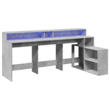 Bureau Met Led-Verlichting 200X104X91 Cm Hout