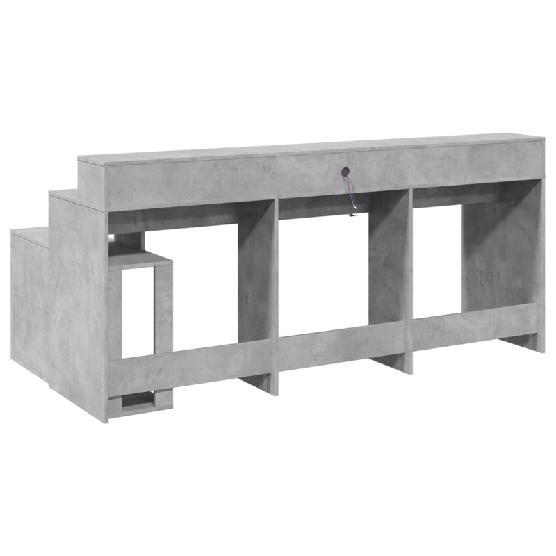 Bureau Met Led-Verlichting 200X104X91 Cm Hout