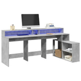 Bureau Met Led-Verlichting 200X104X91 Cm Hout