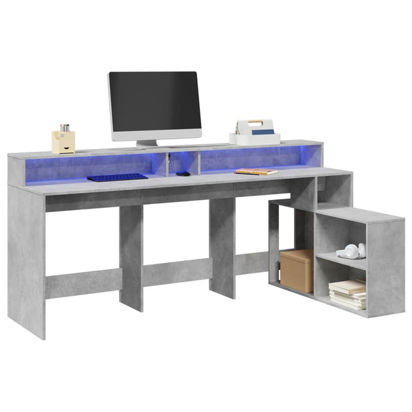 Bureau Met Led-Verlichting 200X104X91 Cm Hout