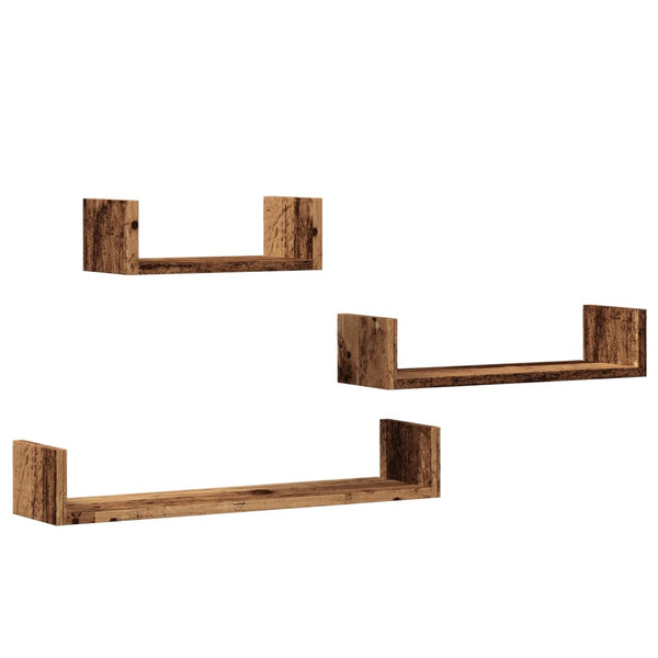 Wandschappen Bewerkt Hout Kleurig Oud Hout