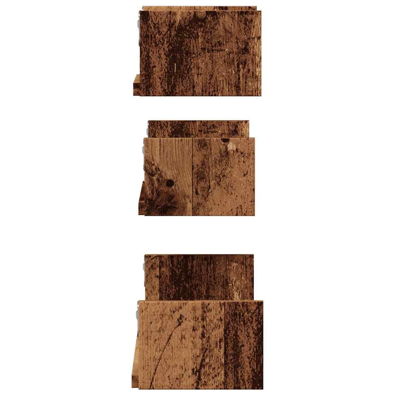 Wandschappen Bewerkt Hout Kleurig Oud Hout