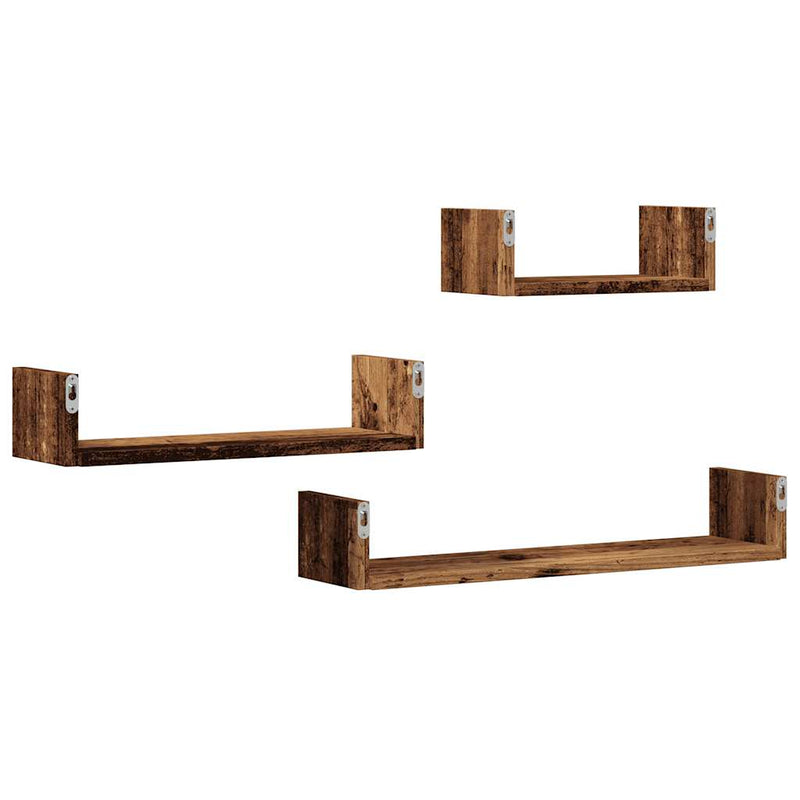 Wandschappen Bewerkt Hout Kleurig Oud Hout