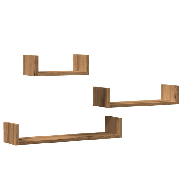 Wandschappen Bewerkt Hout Artisanaal Eiken Artisanaal Eikenkleurig
